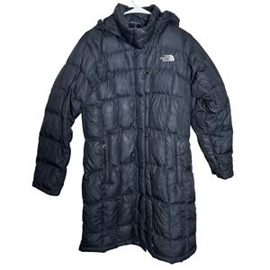 The North Face Womens Metropolis 600 Down Parka Jacket Gray Blue Medium READ